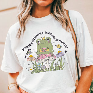 Camiseta Sapo Naturalmente Introvertido e Seletivamente Ext