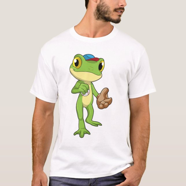 Camiseta Sapo no Baseball com luva de beisebol (Frente)