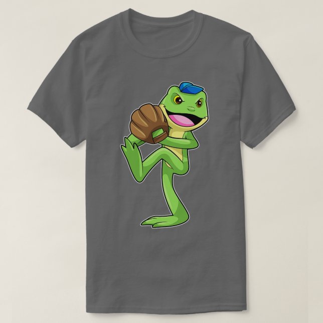 Camiseta Sapo no Baseball com Luvas (Frente do Design)