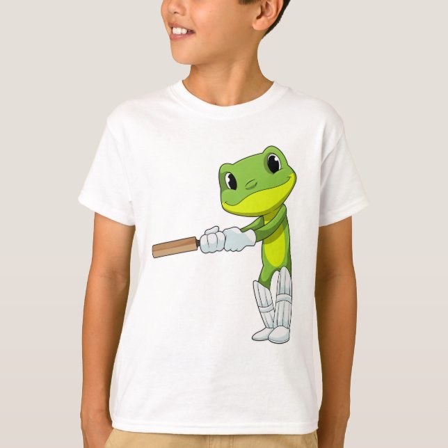 Camiseta Sapo no Cricket com morcego de Cricket (Frente)