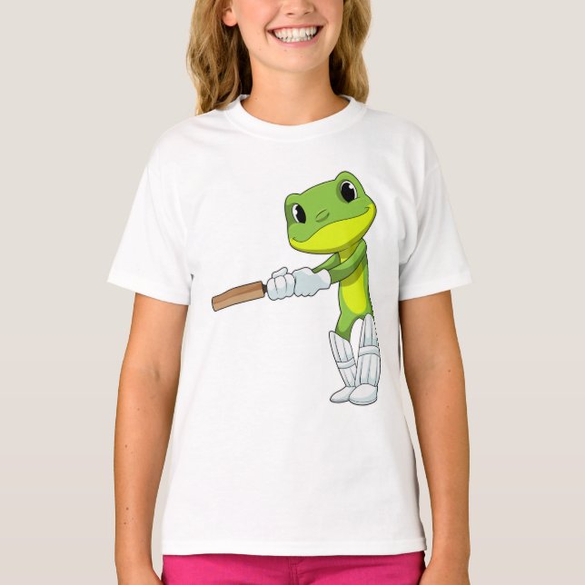 Camiseta Sapo no Cricket com morcego de Cricket (Frente)