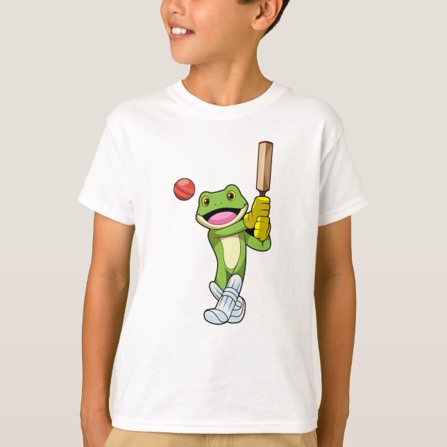 Camiseta Sapo no Cricket com morcego de Cricket (Frente)