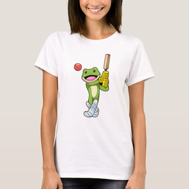Camiseta Sapo no Cricket com morcego de Cricket (Frente)
