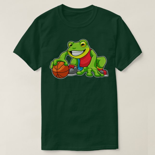 Camiseta Sapo no Esporte com Basquete (Frente do Design)