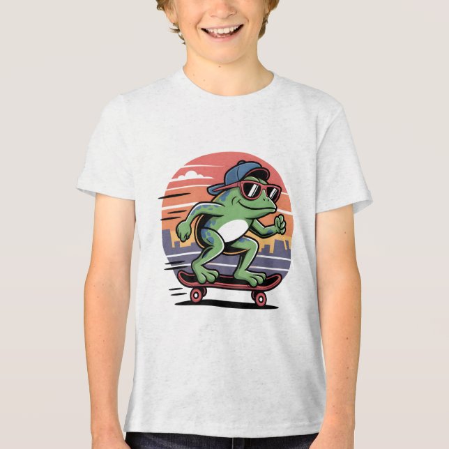 Camiseta Sapo no skate (Frente)