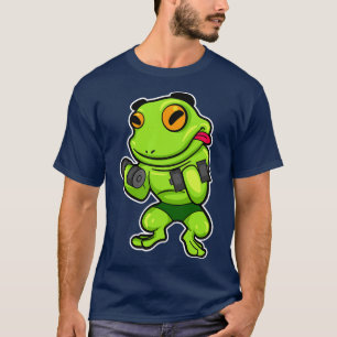 Camiseta Sapo no treino de Bíceps com Halteres 1