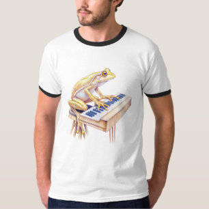 Camiseta Sapo nos teclados