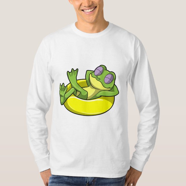 Camiseta Sapo para Nadar com anel de Natação (Frente)
