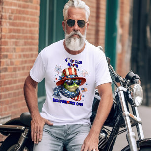 Camiseta Sapo Patriótico: Dia da Independência do Chapéu e