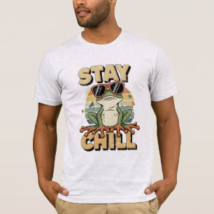 Camiseta Sapo Pirata Vintage Retro Fique Calmo Estético