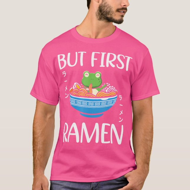 Camiseta Sapo Ramen Manga Otaku Anime Japonês Kawaii Noodl (Frente)
