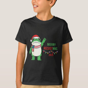 Camiseta Sapo Retro Alegre Resistmas Engraçado Litical Nata