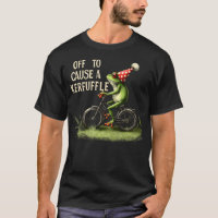 Sapo Retro Andando de Bicicleta para Causar uma Co