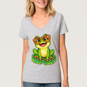 Camiseta Sapo Retro de Verão com Óculos de Sol PNG Tropi