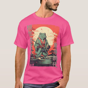 Camiseta Sapo Samurai Guerreiro Japonês Sapo Ninja Kawaii
