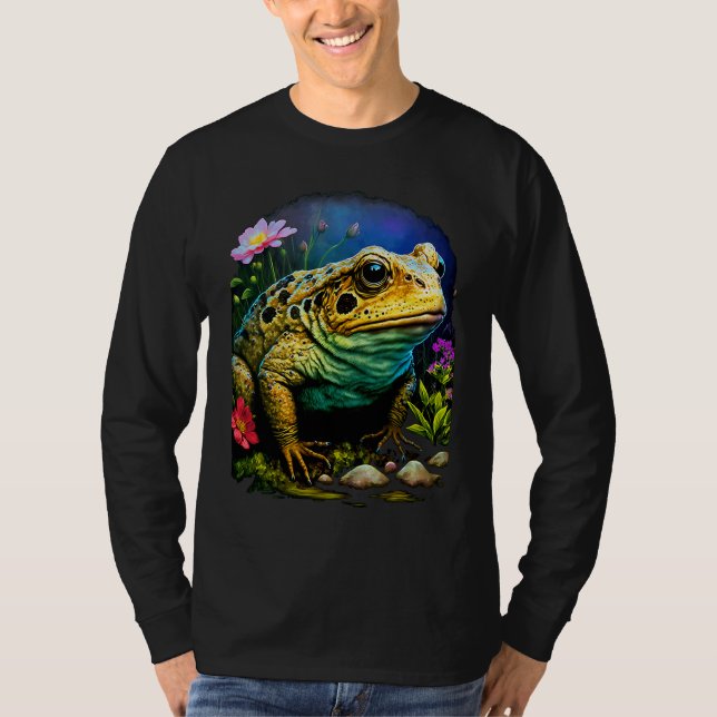 Camiseta Sapo Sapo Core e Coisas para Crianças no Jardim (Frente)