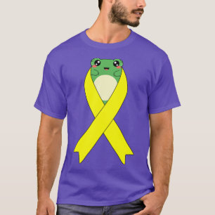 Camiseta Sapo Sarcoma Sensibilização Kawaii Faixa Amarela