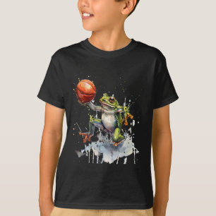 Camiseta Sapo Sketll Aquarela Rã Sketll Jogador Arte