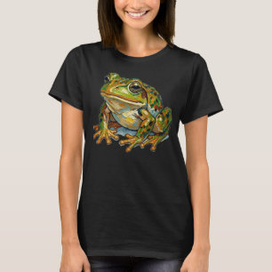 Camiseta Sapo Sortudo Arte Colorida Símbolo de Boa Fortuna