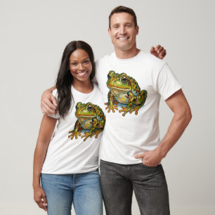 Camiseta Sapo Sortudo Arte Colorida Símbolo de Boa Sorte Pr