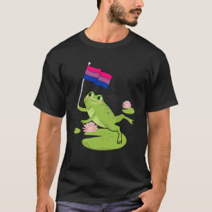Camiseta Sapo Sutil Bandeira do Orgulho Bissexual Lily Pad 