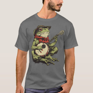 Camiseta sapo tocando banjo