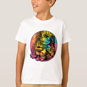 Camiseta Sapo Tocando Violão - Estilo estético Cottagecor