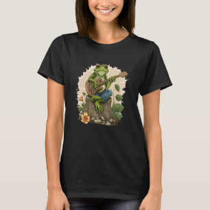 Camiseta Sapo Tocando Violão Jogando Banjo No Log Cottageco