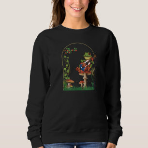 Camiseta Sapo tocando violão no cogumelo lindo cottagecore 