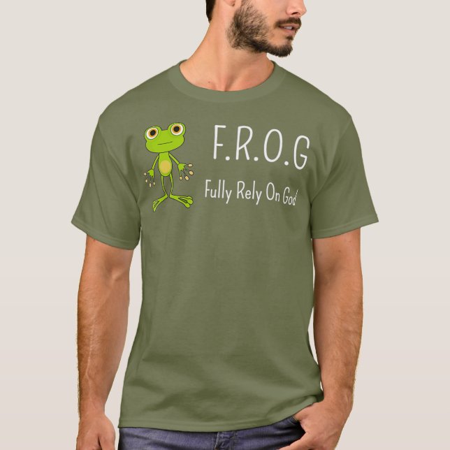 Camiseta SAPO totalmente confiável em    DeusNovidade relig (Frente)