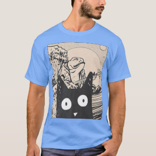Camiseta Sapo trabalho de arte Wave Kawaii Cat Japão Aest V