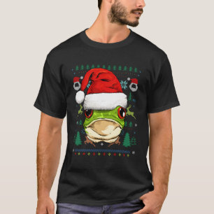 Camiseta Sapo Ugly Santa Hat Xmas Oferece Meninas Para Cria