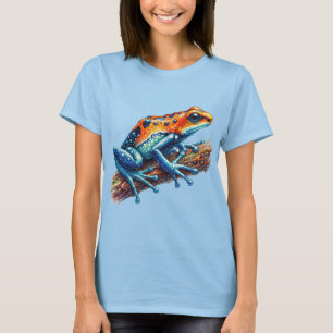 Camiseta Sapo Veneno Laranja e Azul