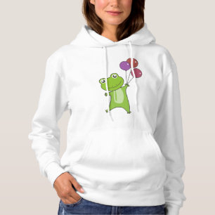 Camiseta Sapo Verde Balões Engraçados Animais Crianças