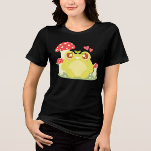 Camiseta Sapo Verde Bonito Sentado Na Natureza