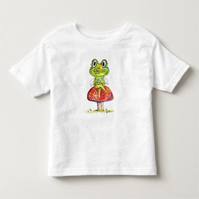 Camiseta Sapo Verde Brilhante em Toadstool (Frente)