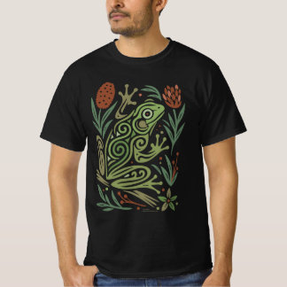 Camiseta Sapo Verde da Árvore Arte de Tatuagem da Vida Selv