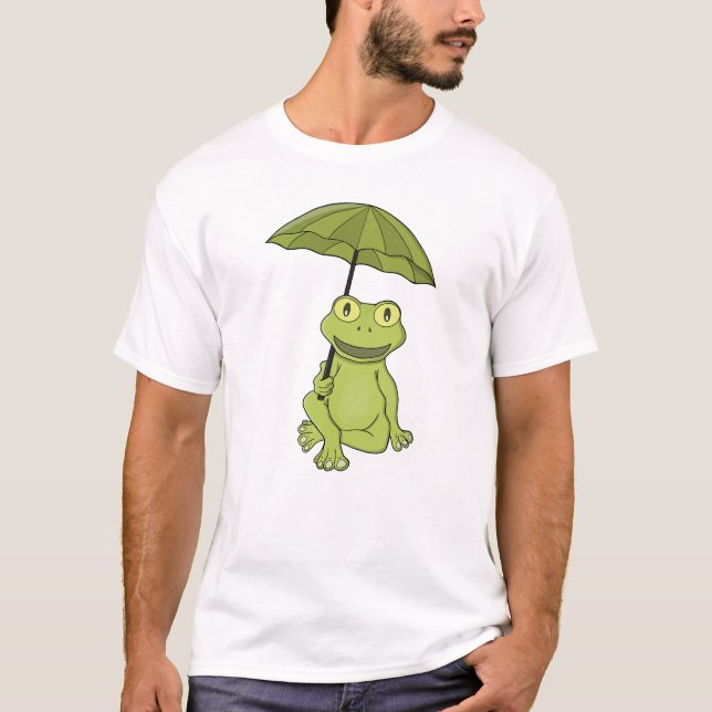 Camiseta Sapo Verde Debaixo de Guarda-chuva (Frente)