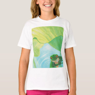 Camiseta Sapo verde em Lily Pad