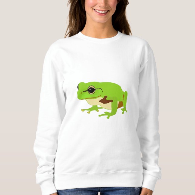 Camiseta Sapo Verde Fofo da Árvore (Frente)