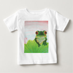 Camiseta Sapo Verde Relaxando na lagoa