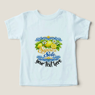 Camiseta Sapore di Sole Arte em Aquarela de Limão Mediterrâ