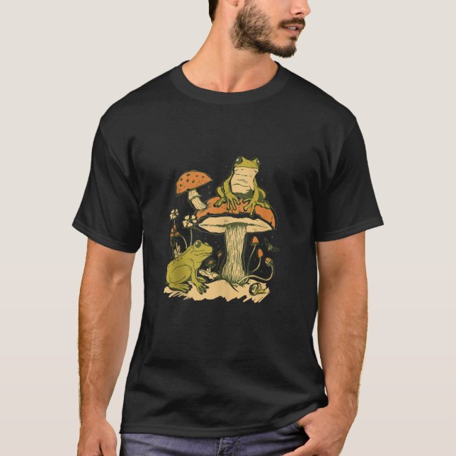 Camiseta Sapos com Cachorros de Cachorro Gráfico para Homen (Frente)