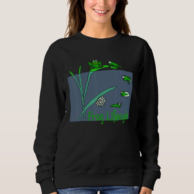 Camiseta Sapos De Ciclo De Vida Do Tadpole De sapo Para Cri (Frente)