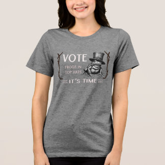 Camiseta Sapos em Chapéus de Cima