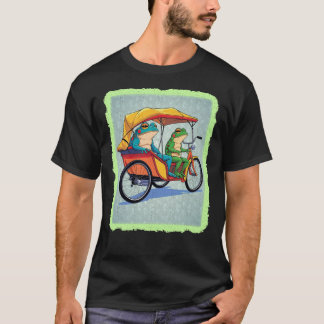 Camiseta Sapos Em Um Gráfico De Rickshaw