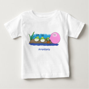 Camiseta Sapos engraçados bonitos ilustração de desenho ani