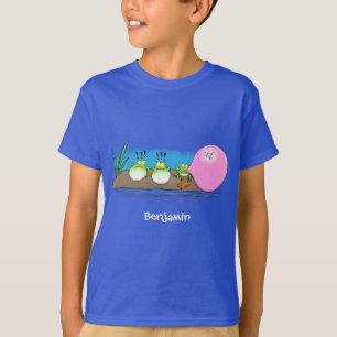 Camiseta sapos engraçados bonitos ilustram desenhos animad