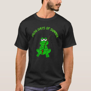 Camiseta Sapos Engraçados De Peixes De Baixo Sapo De Água D
