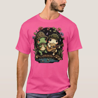 Camiseta sapos estéticos tocando música